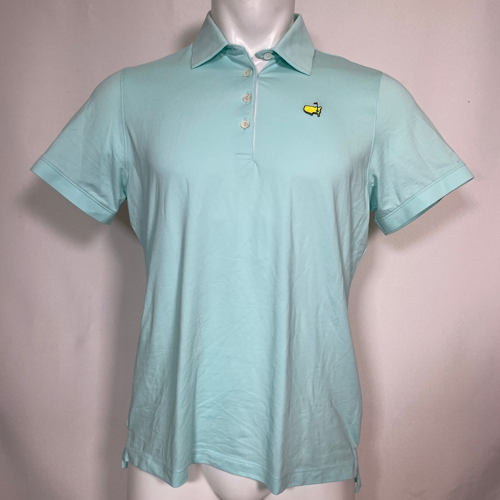 Masters Tournament Augusta Magnolia Lane Light Blue Polo Shirt Women's LARGE